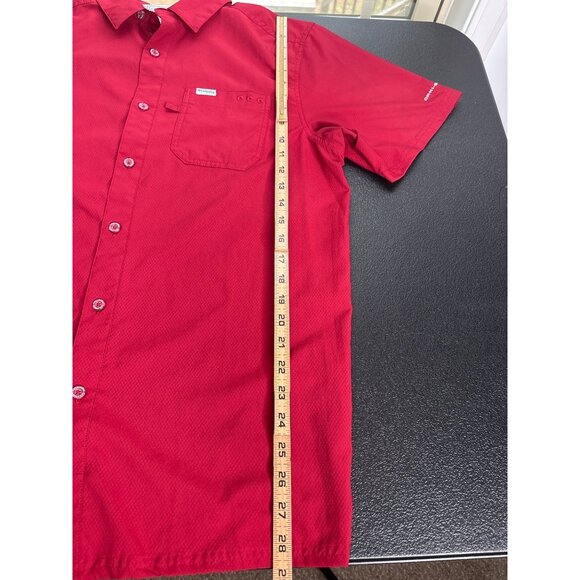 Columbia Men's Beet Red PFG Slack Tide Camp Shirt M - Picture 8 of 9